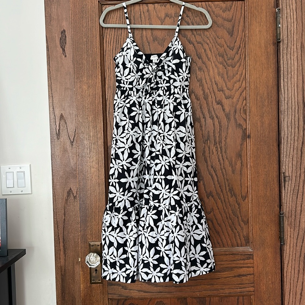 J Crew Petite Cotton Midi Floral Summer dress. Size 0P